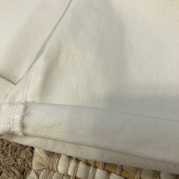 Lucky Brand White Roll Up High Rise Denim Shorts - Picture 3 of 8